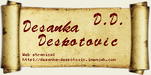 Desanka Despotović vizit kartica